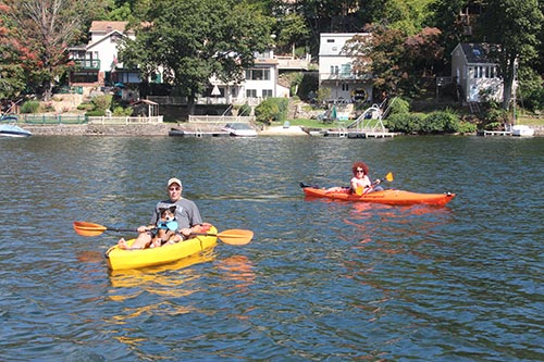Kayakers on Candlewood Lake